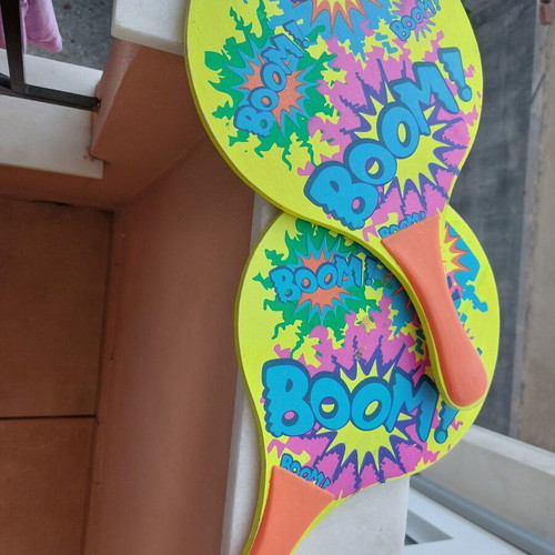 Beach paddles wooden used with free ball