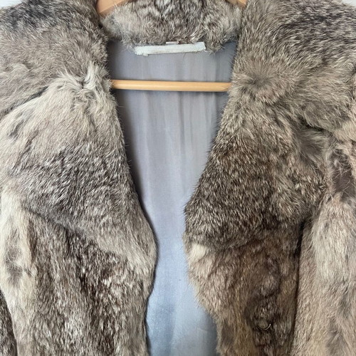 Rabbit fur coat used, small-medium, in nice colors