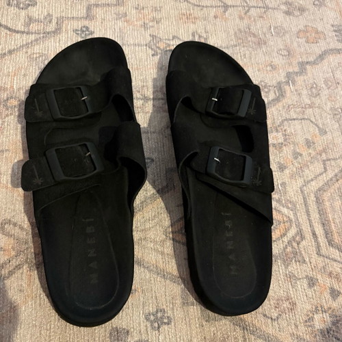 Manebì sandals like new, suede black, size 42