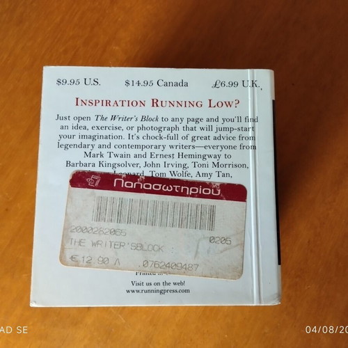 The Writer's Block book like new, English