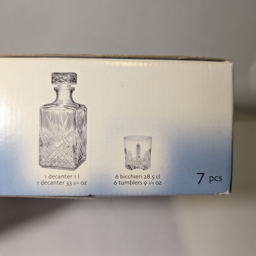Bormioli Rocco Selecta Whisky Set new, 7 pieces, Made in Italy