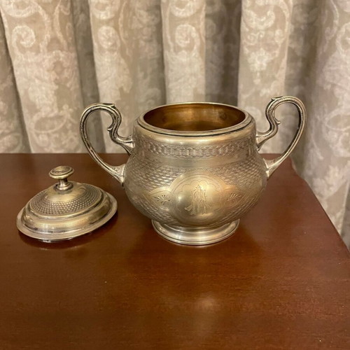 Silver-plated vintage serving set new