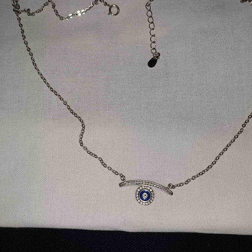 Silver necklace mataki new in blue color
