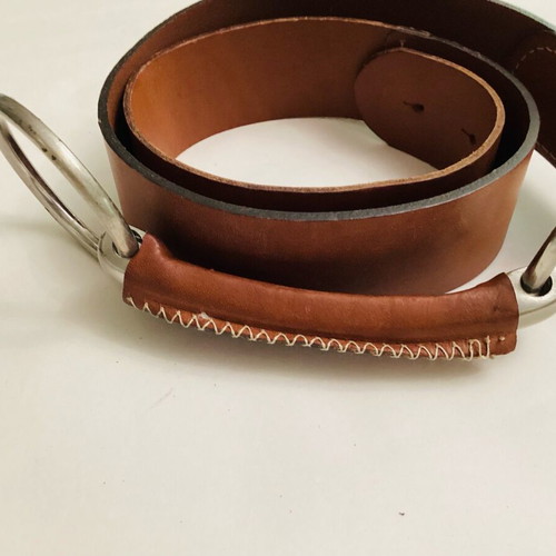 Genuine Italian Leather Belt Made in Italy 90cm Brown