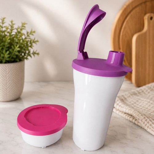 Tupperware Shaker with Snack Container 2-in-1, New