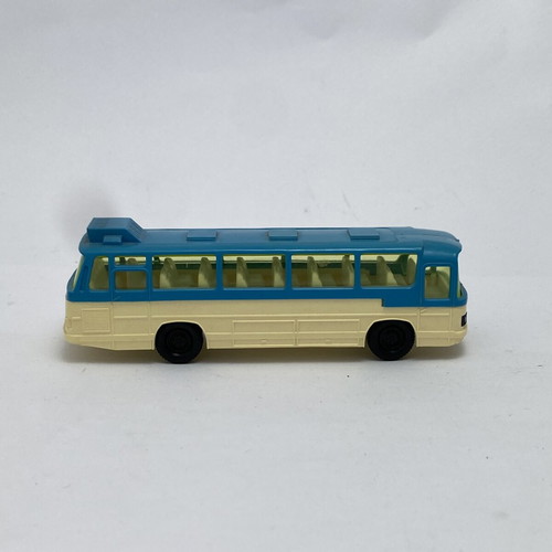 Mercedes-Benz O 302 toy bus used, blue beige, scale 1/87