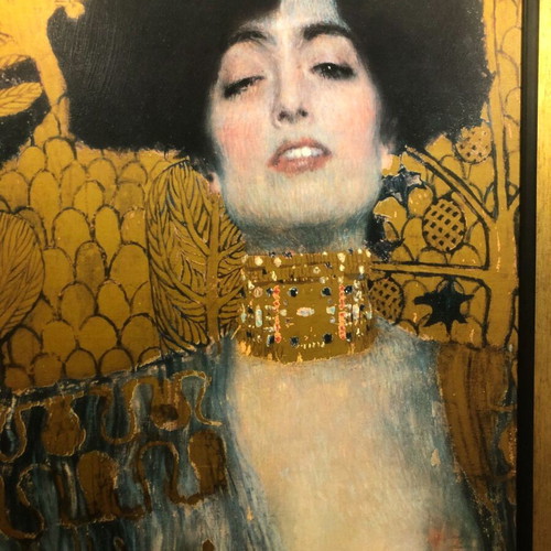 Framed print copy of Gustav Klimt like new, wooden frame