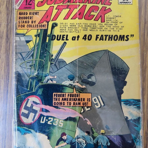 Submarine Attack Charlton Comics used English comic