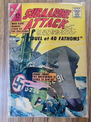 Submarine Attack Charlton Comics used English comic