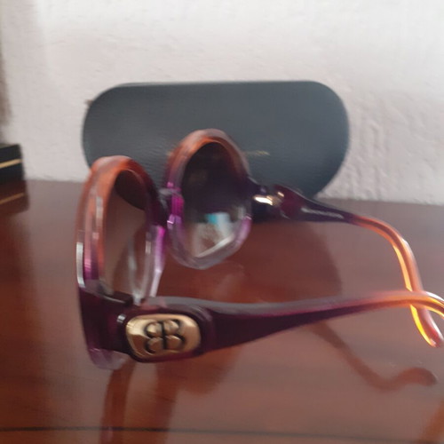 Balenciaga sunglasses like new, purple and orange edition