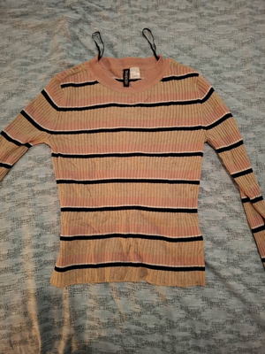 H&M women's blouse like new, size S, black and brown