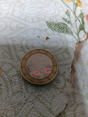 Austrian 1 Euro Coin 2018 Used With Minting Error
