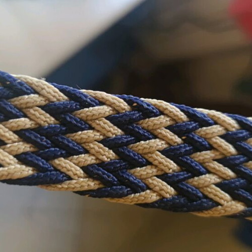 Canvas belt used, adjustable size, navy blue and white