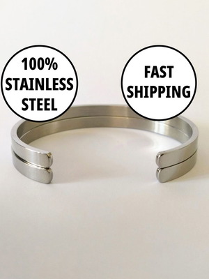 Stainless steel bracelet new, silver color
