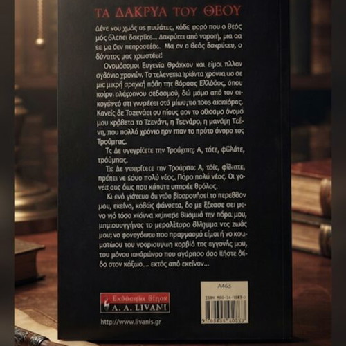 The Tears of God book used, Greek literature by Chrysa Dimoulidou