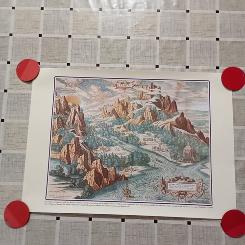 Decorative print engraving The Valley of Tempi new