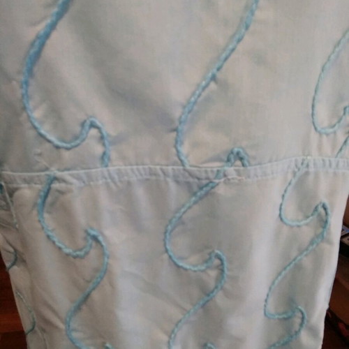 Cotton dress like new, turquoise with unique fabric design