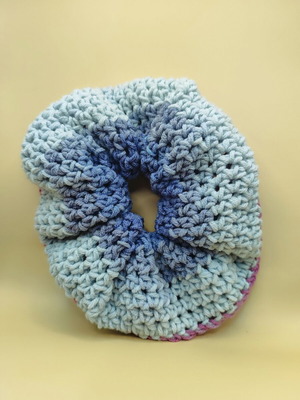 Knitted hair scrunchie made to order