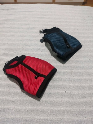 Cat harness new, red/blue with bell