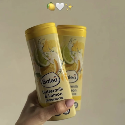 Balea body wash set of two 300ml each, brand new, buttermilk & lemon
