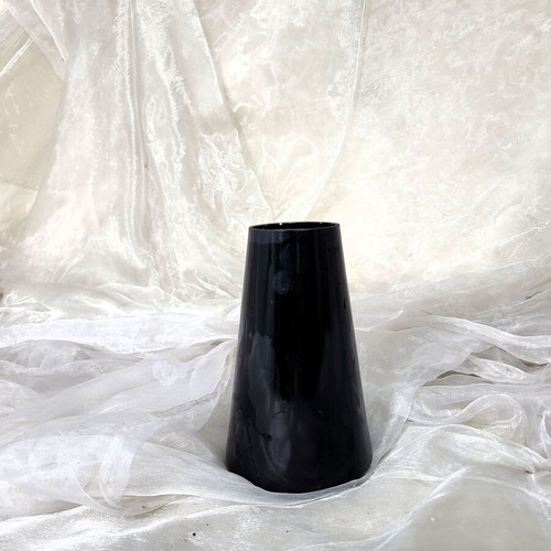 Decorative vase set cobalt blue and black minimal, like new, 3 pieces