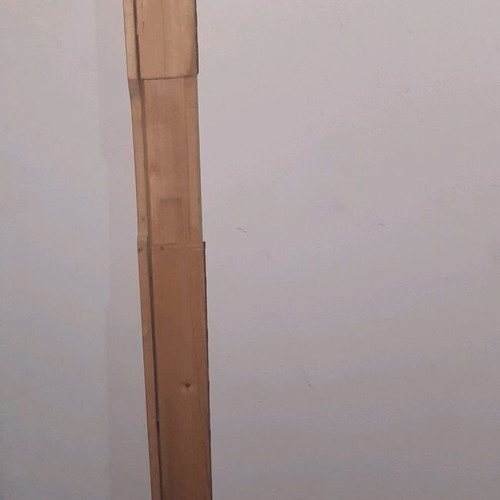 Wooden fishing rod box like new, 146 cm length with window