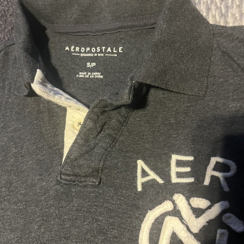 Aeropostale polo shirt small used, gray
