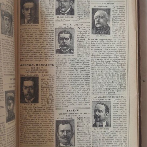 Rare French book 1918 used, almanac for World War I