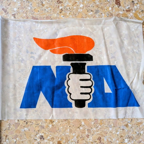 Nea Dimokratia flag used, approx. 48x23 cm