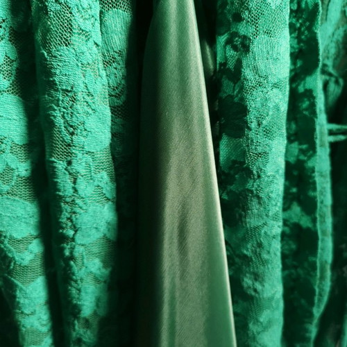 Angel City dress used, lace, size L, cypress green
