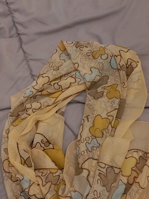 Scarf like new, beige multicolor 55×160