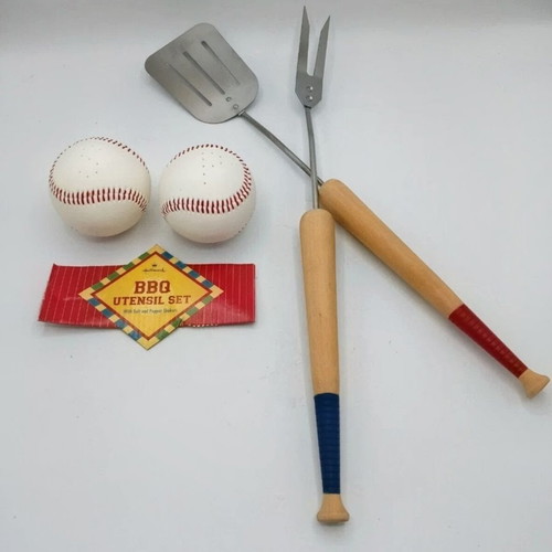 Hallmark baseball-themed BBQ utensil set