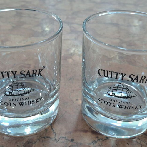 Cutty Sark whiskey glasses set of 2 new