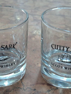 Cutty Sark whiskey glasses set of 2 new