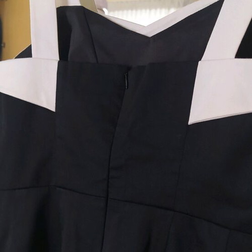Sarah Lawrence dress black with white straps like new