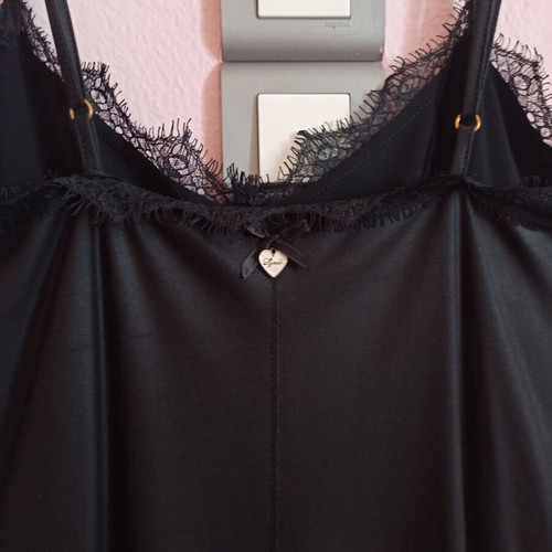 Lynne women's dress black medium like new, mini lingerie style