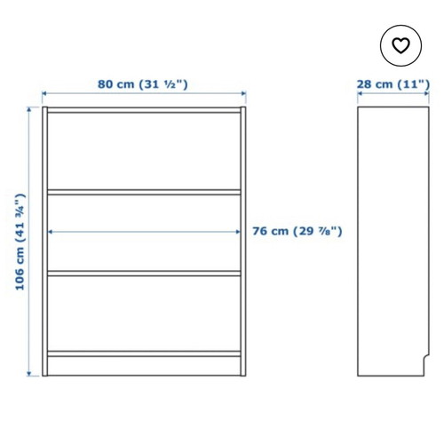 IKEA Billy bookcase used, blonde oak finish
