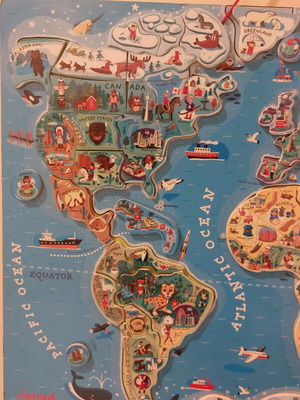 Magnetic map puzzle used