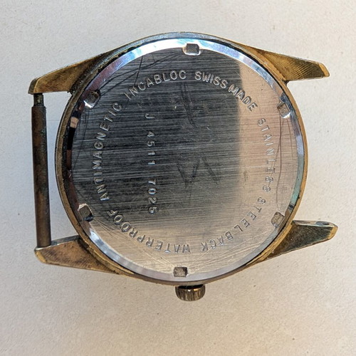 Laora vintage mechanical men's wristwatch with date and Incabloc