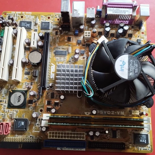 Μητρική ASUS P5VD2-VM μεταχειρισμένη με επεξεργαστή Intel Pentium 4 και μνήμες DDR2