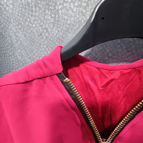 Red blouse with zipper like new, small-medium