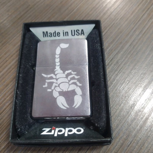 Zippo Scorpion lighter new with case and gift stones