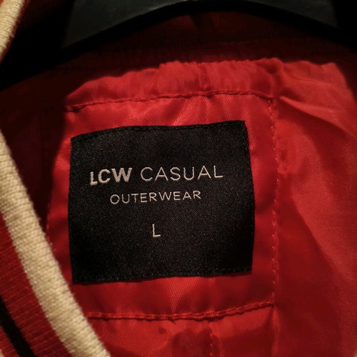 Children's college-style jacket red Large LCW like new