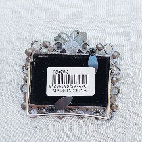 Mini metal Art Nouveau frame like new with rhinestone decoration