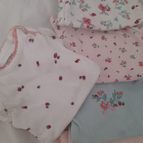 Orchestra short-sleeve bodysuit set, like new, 5 pieces, 3 months