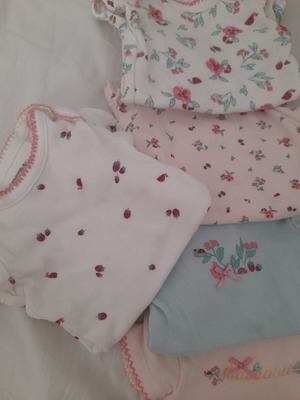 Orchestra short-sleeve bodysuit set, like new, 5 pieces, 3 months