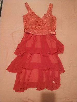 Women's dress like new with rhinestone belt for wedding and baptism