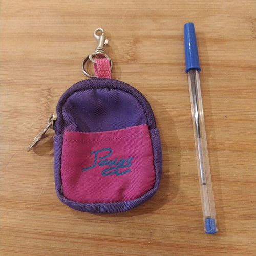 Paxos Vintage Wallet Keychain used from 90s purple pink