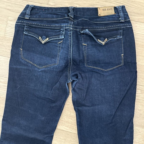 BSB jeans, dark blue flared low-rise pants, size S