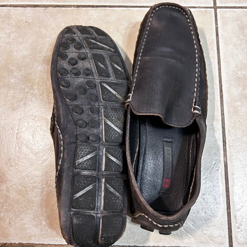Kricket leather men's moccasins used, black